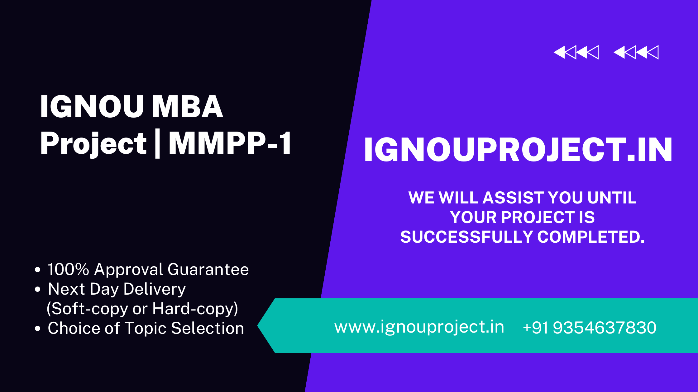 IGNOU MBA Project for MMPP-1