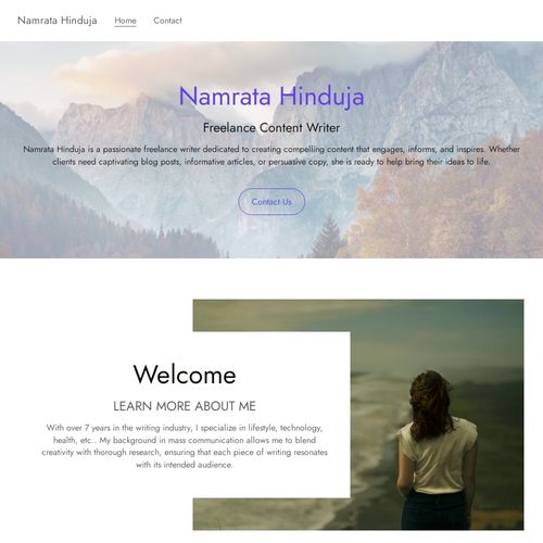 Home | Namrata Hinduja | Content Writer
