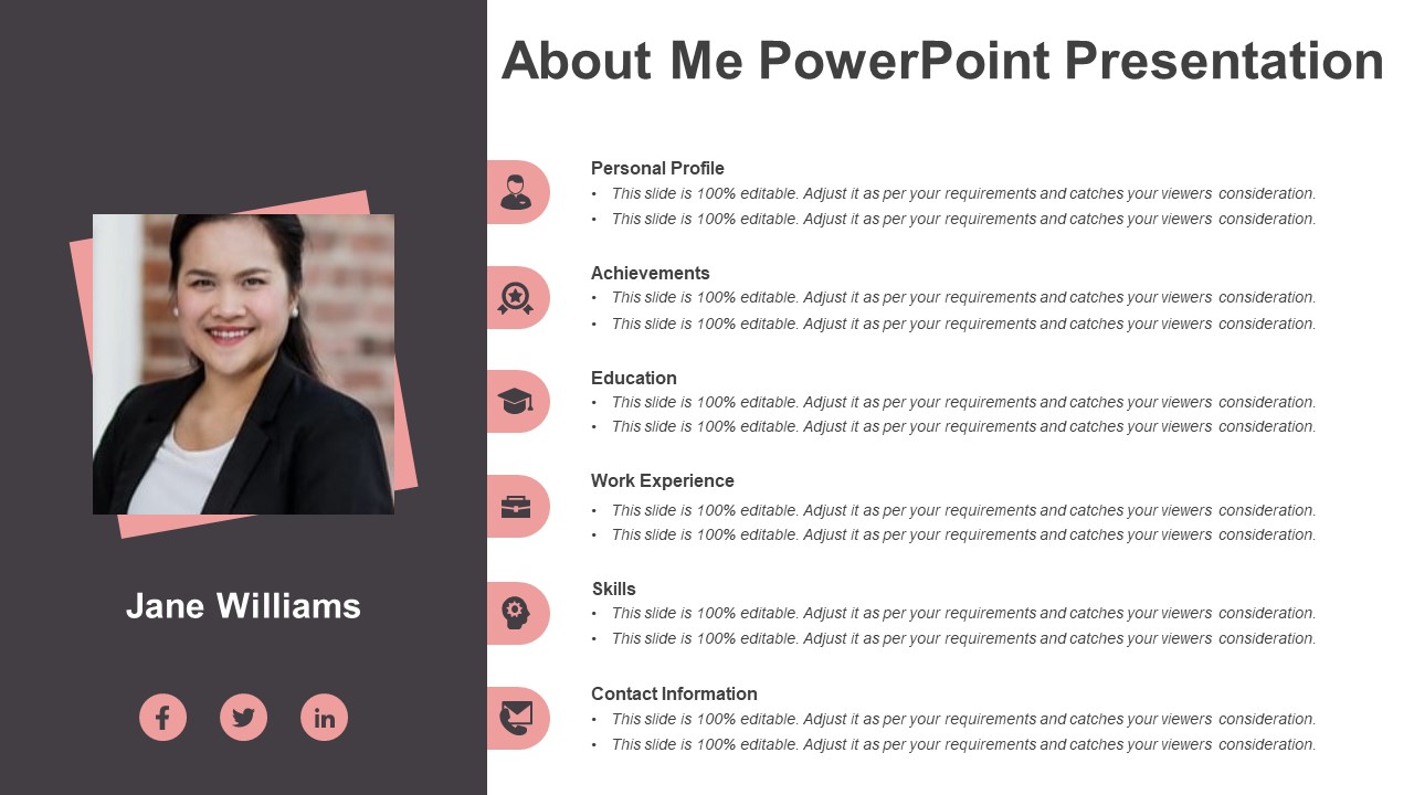 About Me PowerPoint Presentation | Creative Self Introduction PPT