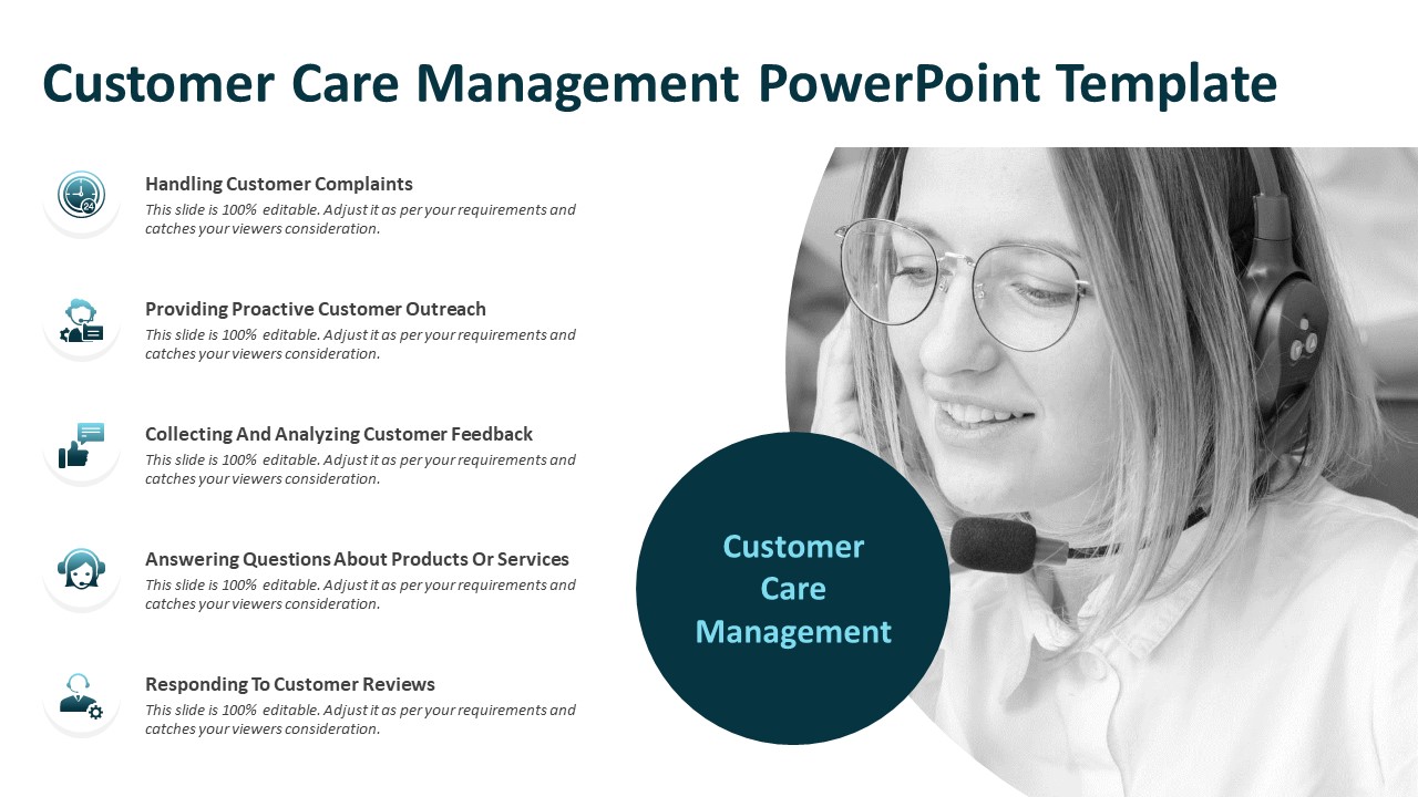 Customer Care Management PowerPoint Template | PPT Templates