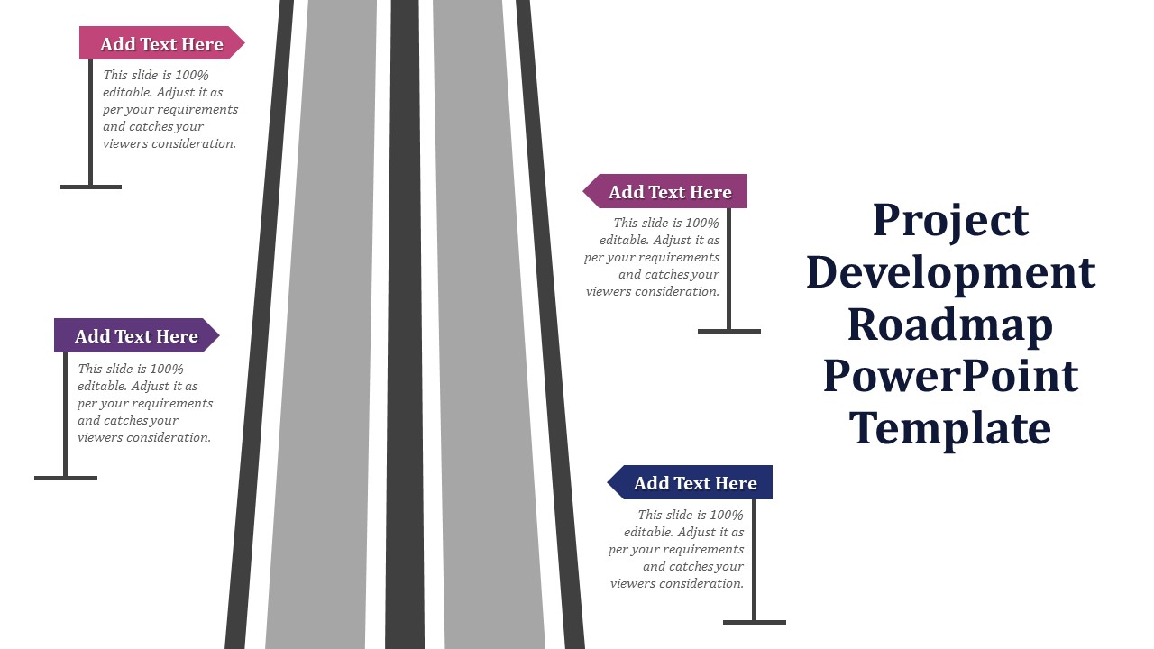 Project Development Roadmap PowerPoint Template | PPT Templates
