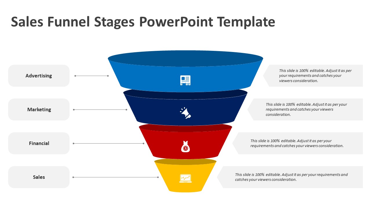 Sales Funnel Stages PowerPoint Template | Sales PowerPoint Templates