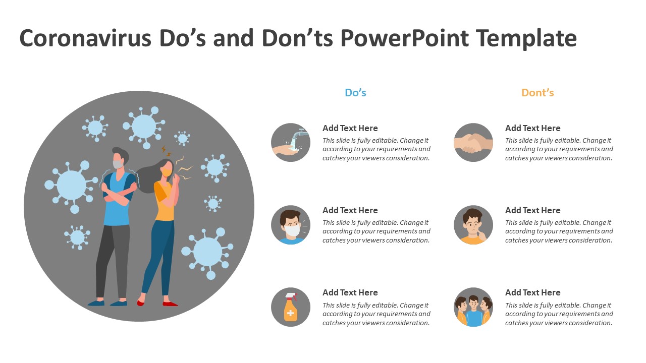 Coronavirus Do and Donts PowerPoint Template | Medical Slides