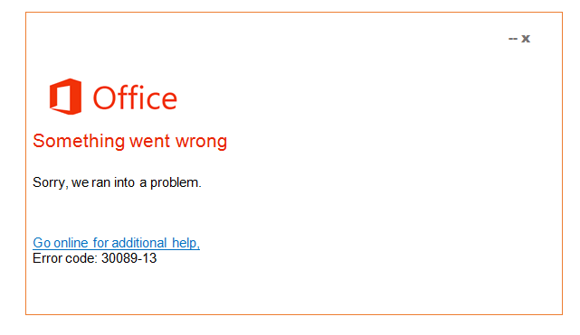 Microsoft Office Error Code 30089-13 | Step-by-Step Guide