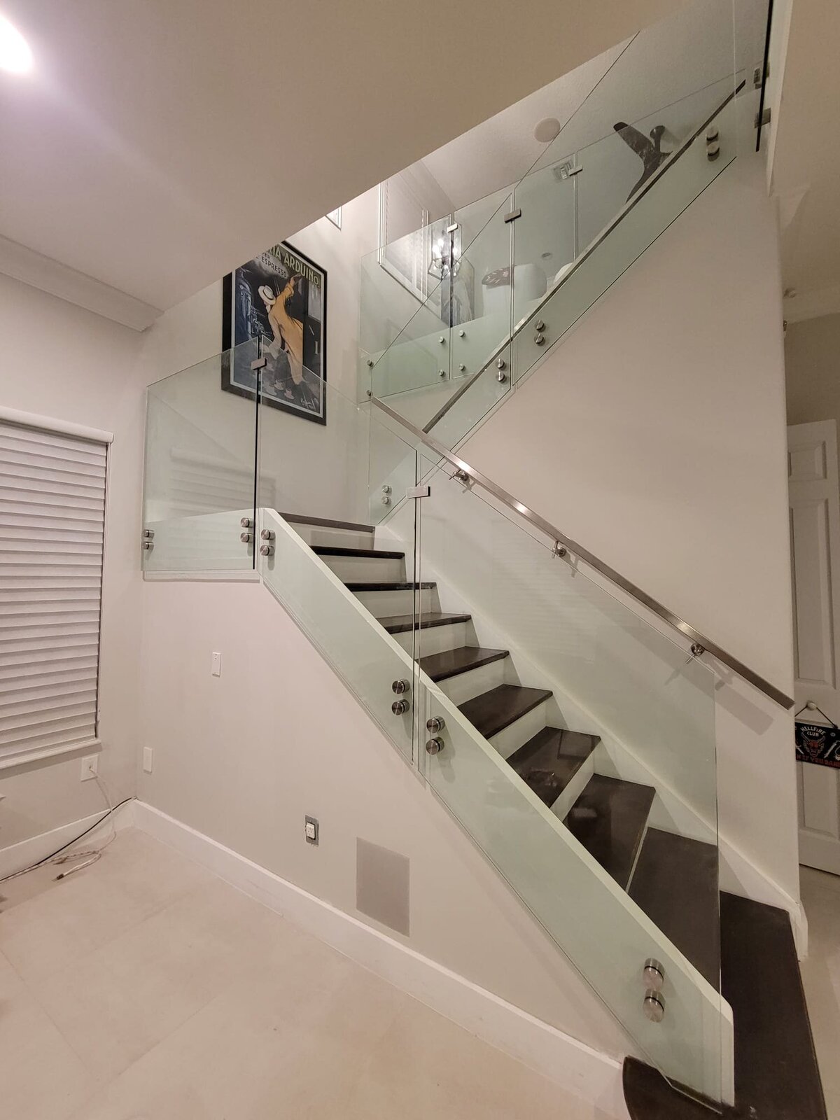 Modern Glass  & Aluminum Railings in Boca Raton, Florida.