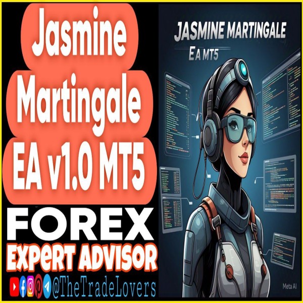 Jasmine Martingale EA v1.0 Source Code MQ5 (Works on Build 4873+) | Forex Robot | MT5 Expert Advisor - The Trade Lovers