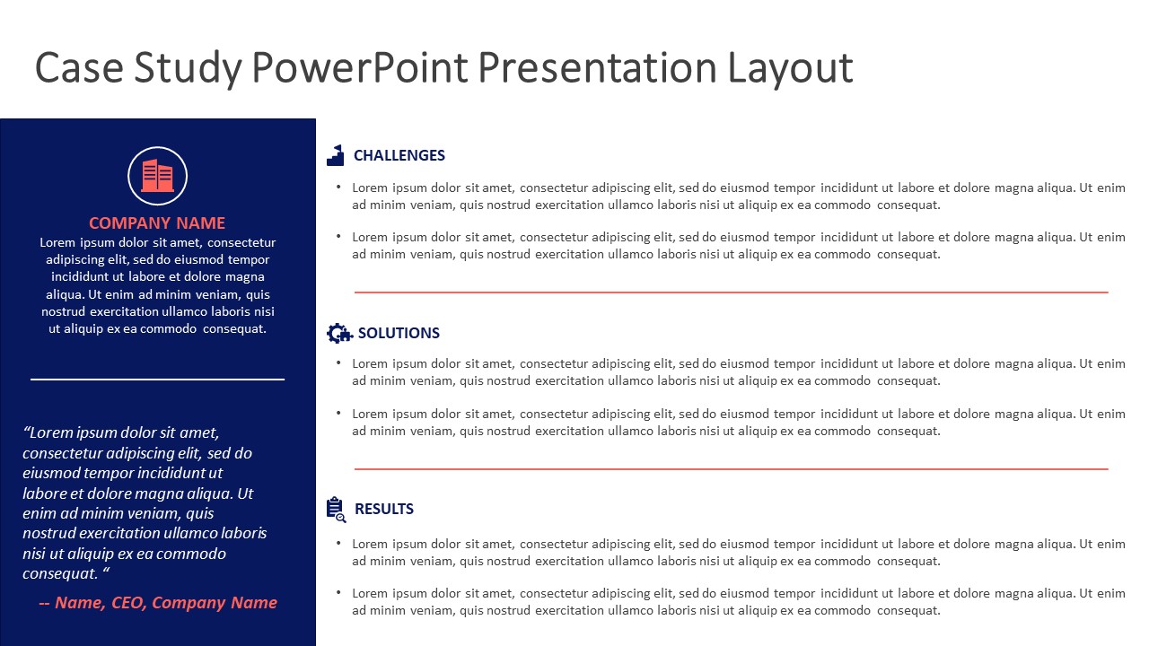 Case Study PowerPoint Presentation Layout | PowerPoint Templates