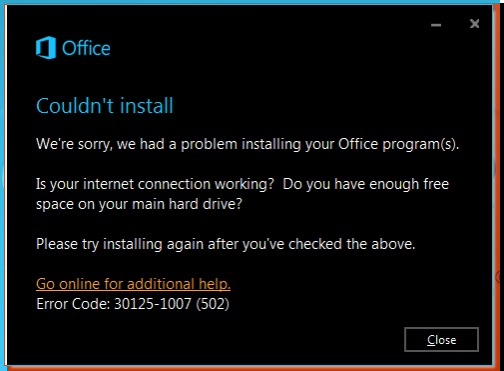 Microsoft Office Error Code 30125-9 | Easy Troubleshooting Steps