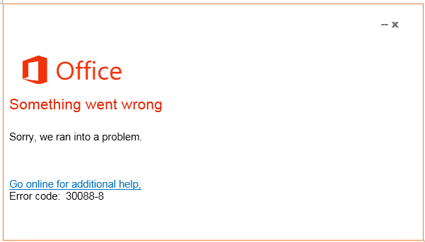 How to fix Microsoft Office Error Code 30088-8