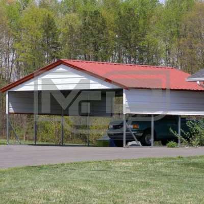 Carport | Vertical Roof | 20W x 21L x 8H | 2 Gables | 2 Panels Profile Picture