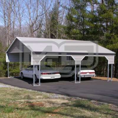 Carport | Boxed Eave Roof | 22 x 26L x 8H | 2 Gables | 2 3' Panels Profile Picture