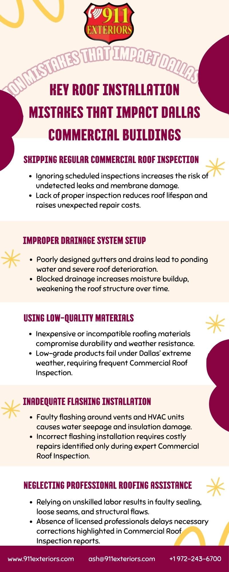 Key Roof Installation Mistakes That Impact Dallas Commercial Buildings - 911 Exteriors Roofing and Construction - Medium