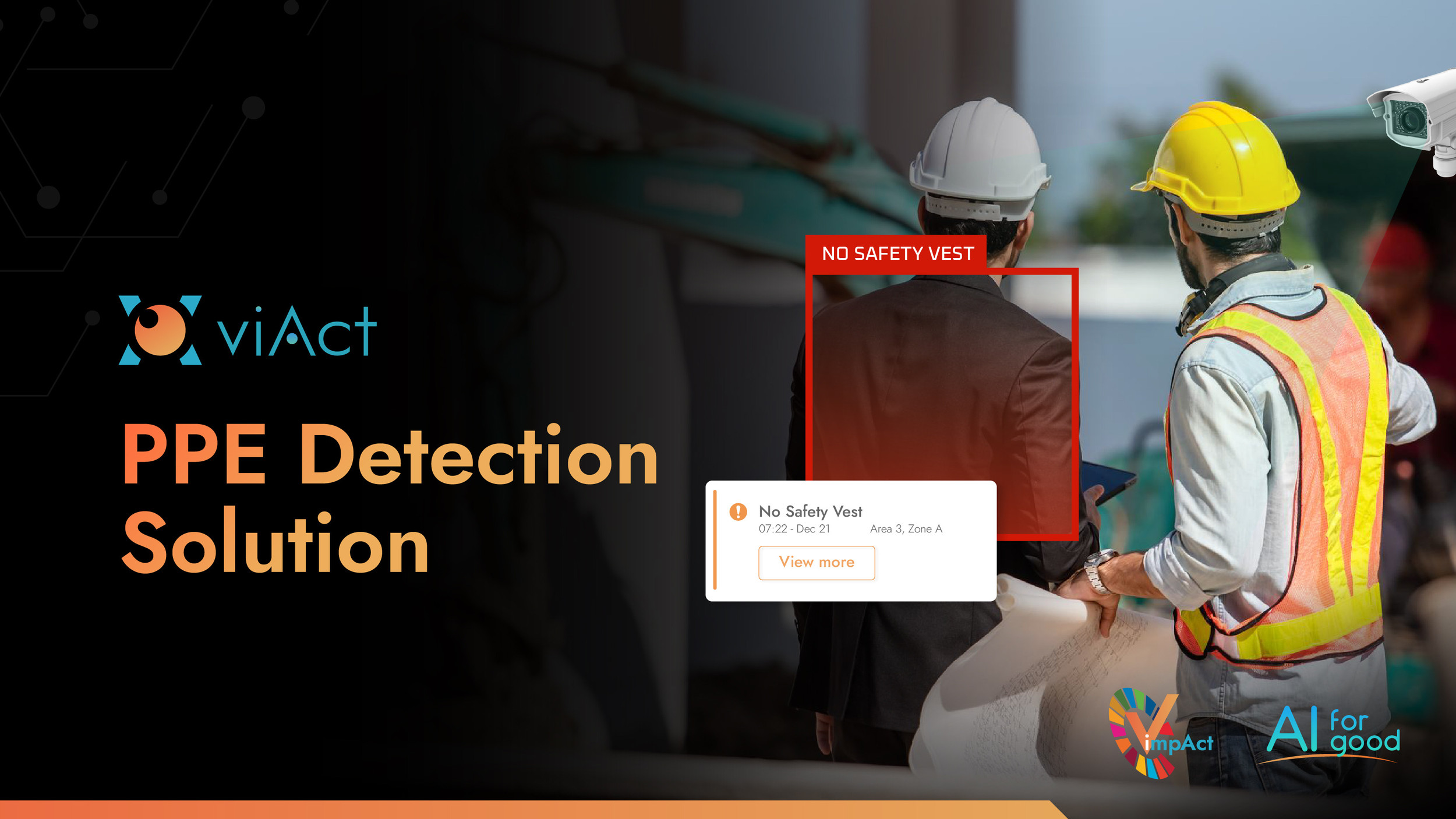 PPE Detection - AI Video Analytics PPE Monitoring by viAct.ai