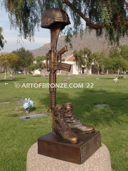 Fallen Soldier Battle Cross | Honor the Brave | Bronze Statue