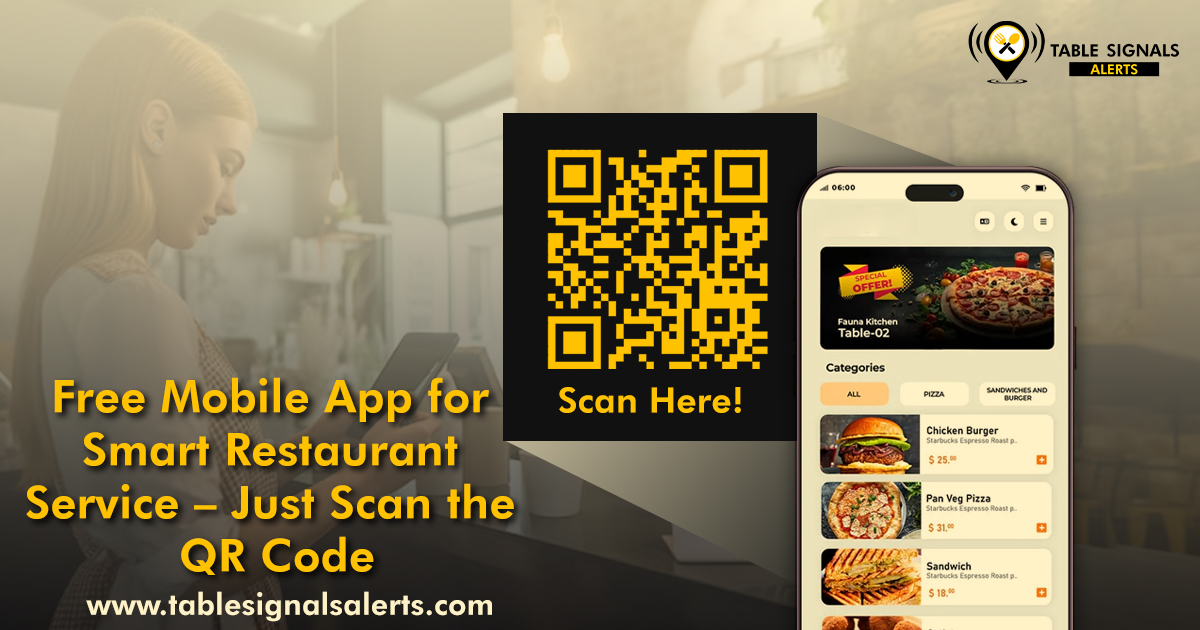 App for Smart Restaurant Service – Just Scan the QR Code