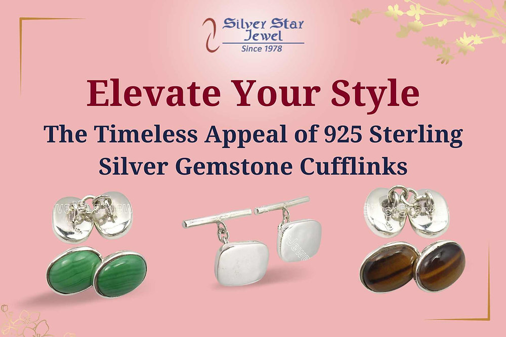 Elevate Your Style: The Timeless Appeal of 925 Sterling Silver Gemstone Cufflinks