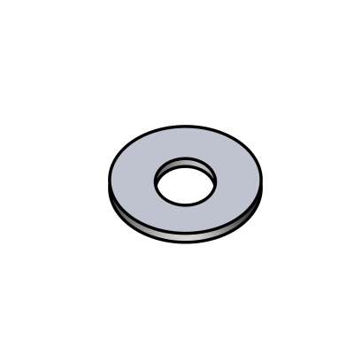 1/4" x 1-1/4" Fender Washers, Carbon Steel / Zinc Plated Profile Picture